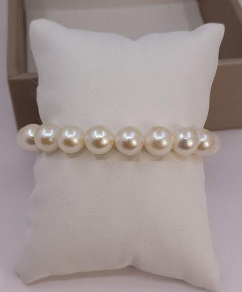 Armband 9x9,5 mm heldere Akoya-parels, Handtassen en Accessoires, Armbanden
