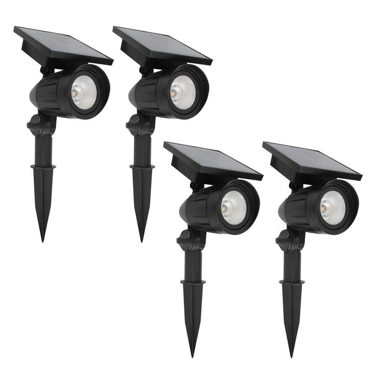 Buitenverlichting zonne-energie Set 4 stuks LED Solar tuinsp, Tuin en Terras, Buitenverlichting, Led, Zonne-energie, Minder dan 50 watt