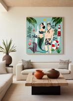 Artemisia - The Sailor and the Mermaid - Art-Deco - Summer -, Antiquités & Art, Art | Peinture | Moderne