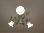 Plafondlamp - Glas, IJzer - Lampenkroon van gesmeed ijzer in