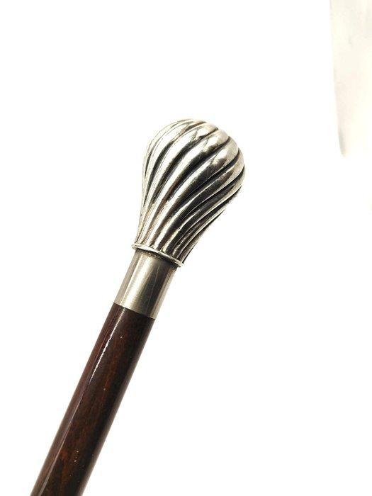 Bastone da passeggio con impugnatura a forma di pomello in, Antiek en Kunst, Antiek | Zilver en Goud
