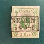 Bremen 1859 - 5 Silvergrossen staatswapen - Michel 4, Gestempeld