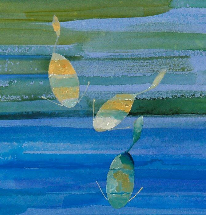 Guido Borelli - galleggiamento, Antiek en Kunst, Kunst | Schilderijen | Modern