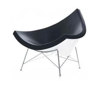 Lounge stoel Coconut stoel zwart, Verzenden