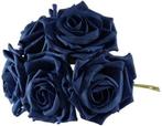 Foamroos Open Tea Rose Navy 6 cm 5 stuks, Huis en Inrichting, Nieuw