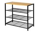 Veiling - Schoenenrek - 4 Laags - Metaal en Hout - 30 x 60 x, Huis en Inrichting, Kasten | Schoenenrekken, Nieuw