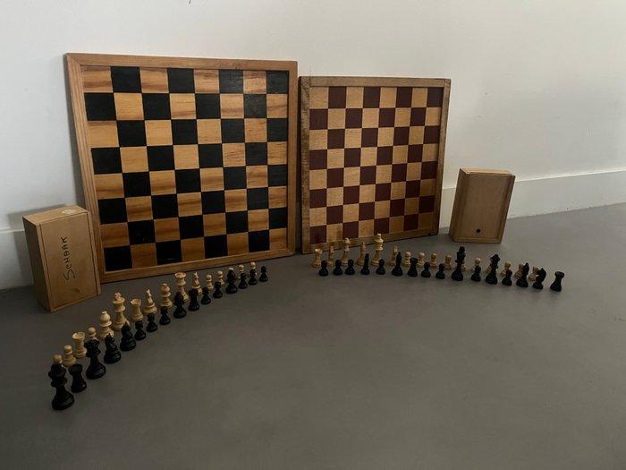 Schaakspel - Vintage schaakspellen - Hout, Antiek en Kunst, Curiosa en Brocante