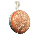 Hanger in Zonnesteen - 925 zilver Sieraden - Hoogte: 27 mm -