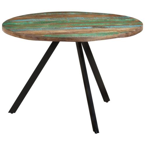 vidaXL Eettafel 110x75 cm massief gerecycled hout, Huis en Inrichting, Tafels | Eettafels, Nieuw, Verzenden