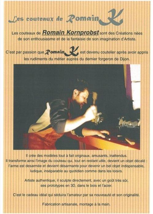 K Romain Laguiole Bougna Romain Kornprobst - Couteau de, Antiek en Kunst, Antiek | Keukengerei