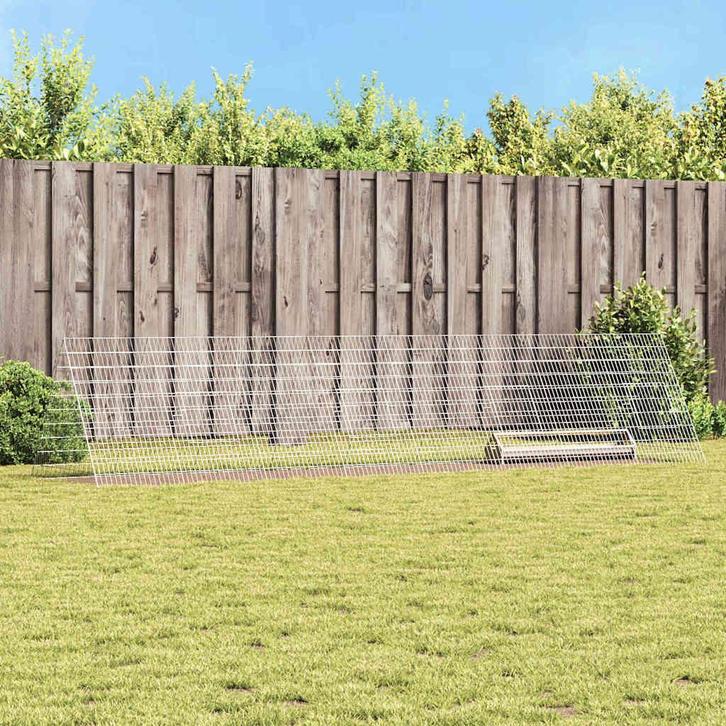 vidaXL Kippenhok Zilver 430 x 100 x 85 cm Gegevens staal, Animaux & Accessoires, Rongeurs & Lapins | Cages & Clapiers, Envoi