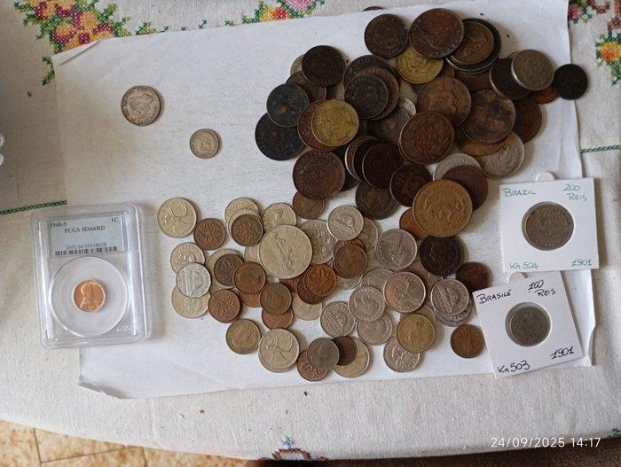 Wereld. Lot of 116 Coins Including PCGS Graded Cent, 1, Postzegels en Munten, Munten | Europa | Niet-Euromunten