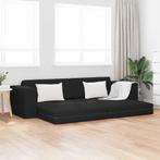 vidaXL Vloersofa Bed Zwart 245 x 78 x 77 cm Stof, Huis en Inrichting, Verzenden, Nieuw