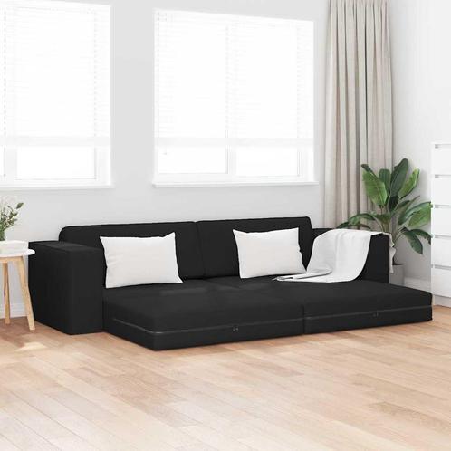 vidaXL Vloersofa Bed Zwart 245 x 78 x 77 cm Stof, Huis en Inrichting, Zetels | Zetels, Nieuw, Verzenden