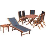 vidaXL Ensemble à manger dextérieur 9 pcs et coussins, Jardin & Terrasse, Verzenden, Neuf