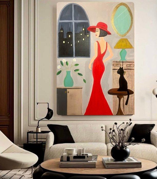 Diletta Carrito - Sera in città, Antiek en Kunst, Kunst | Schilderijen | Modern