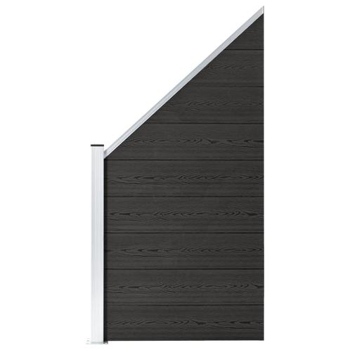 vidaXL Schuttingpaneel 95x(105-180) cm HKC grijs, Tuin en Terras, Tuinhekken en Hekwerk, Nieuw, Verzenden