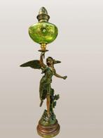 After Emile Bruchon (1806 - 1895) - Olielamp - Spelter,, Antiek en Kunst