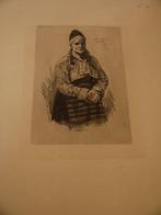 Félicien Rops (1833-1898) - La dalécarlienne eau-forte, Antiek en Kunst