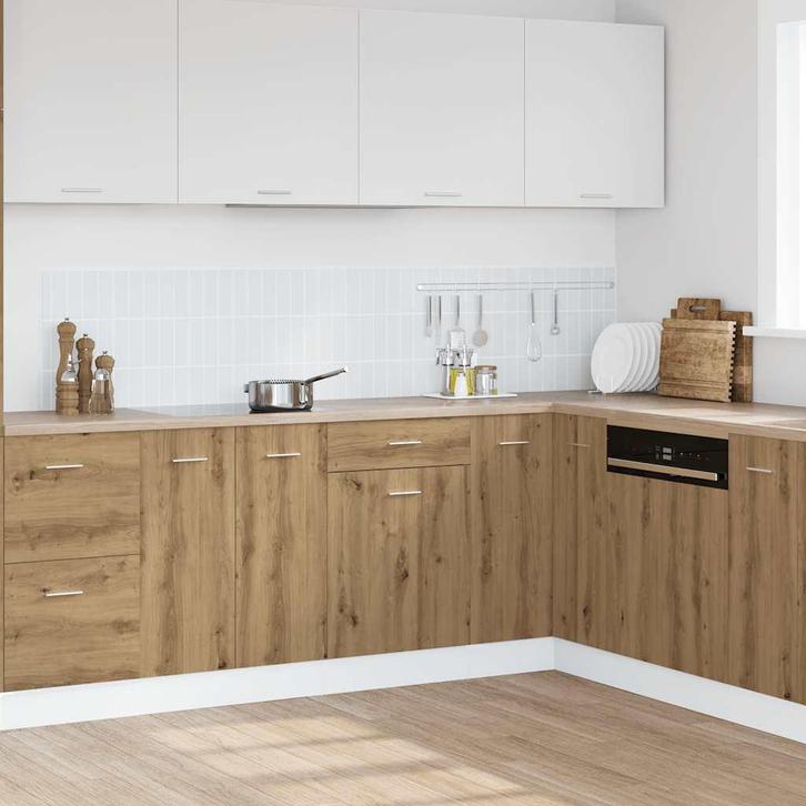vidaXL Onderkast met lade Lyon 50x46x81,5 cm bewerkt hout, Huis en Inrichting, Kasten | Overige, Nieuw, Verzenden
