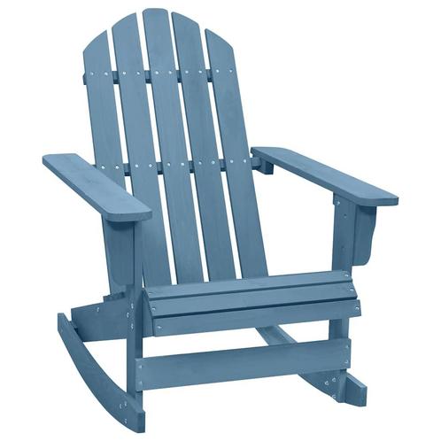 vidaXL Schommelstoel Adirondack massief vurenhout blauw, Tuin en Terras, Tuinstoelen, Nieuw, Verzenden
