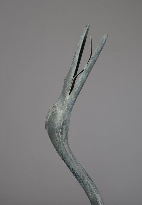 Tuinornamenten in de vorm van kraanvogels (, tsuru) - Brons, Antiek en Kunst, Antiek | Overige Antiek