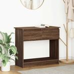 vidaXL Wandtafel met lades 85,5x38,5x74,5 cm bruin, Huis en Inrichting, Tafels | Bijzettafels, Verzenden, Nieuw