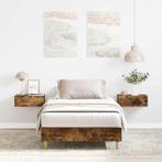 vidaXL Bedframe zonder matras 90x200 cm spaanplaat gerookt, Huis en Inrichting, Slaapkamer | Bedden, Verzenden, Nieuw