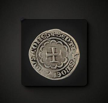 Middeleeuwen, kruisvaardersperiode Zilver Coin capsule,