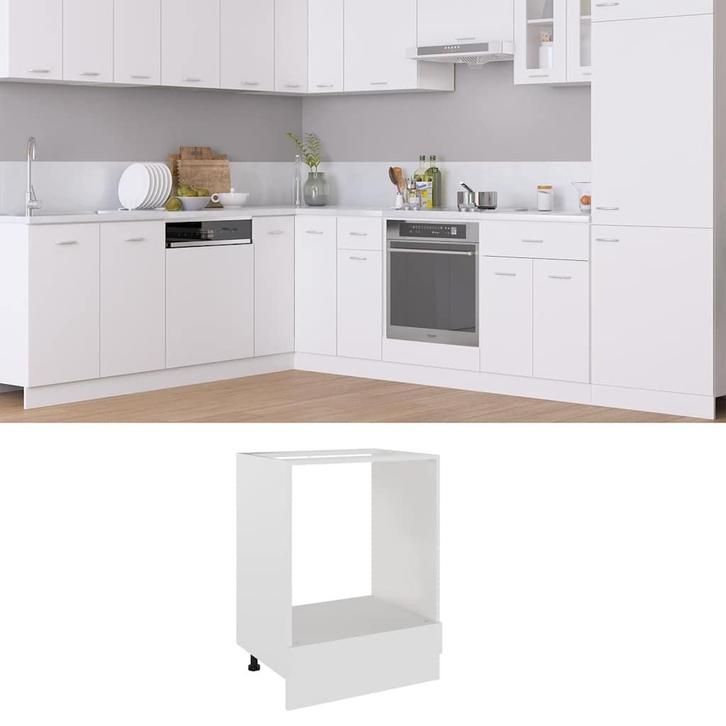 vidaXL Ovenkast Lyon 60x46x81,5 cm bewerkt hout wit, Huis en Inrichting, Kasten | Overige, Nieuw, Verzenden