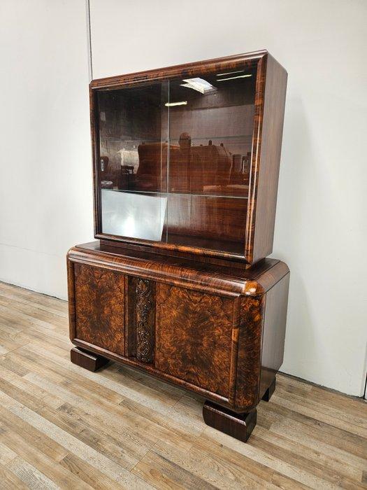 Vitrinekast - Art Deco vitrine in walnoothout uit de jaren, Antiek en Kunst, Kunst | Designobjecten