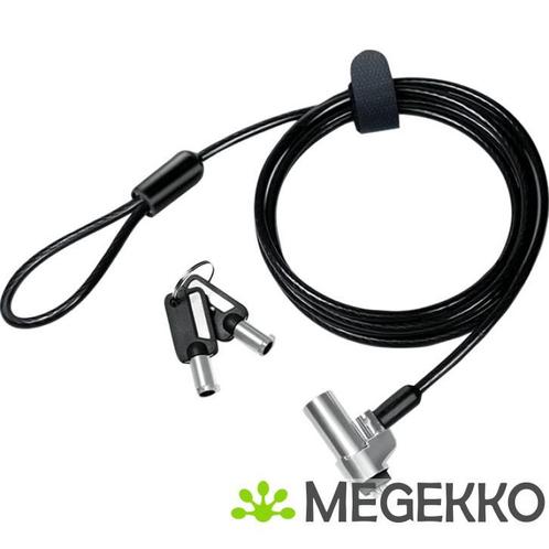 LogiLink NBS013 kabelslot Zwart, Zilver 1,8 m, Computers en Software, Antivirus- en Beveiligingssoftware, Nieuw, Verzenden
