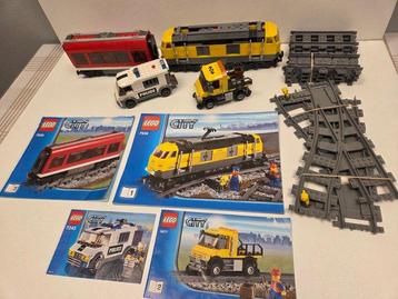 Lego Set - City - Partij lego voertuigen en rails