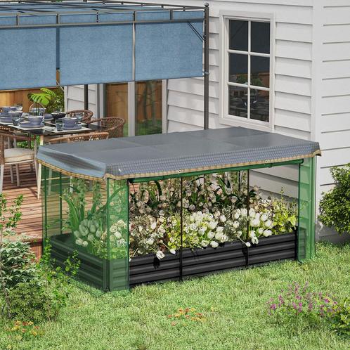 Plantenbak - SteelGarden - Verhoogd - Vogelnet - Antraciet, Tuin en Terras, Bloembakken en Plantenbakken, Nieuw, Ophalen of Verzenden