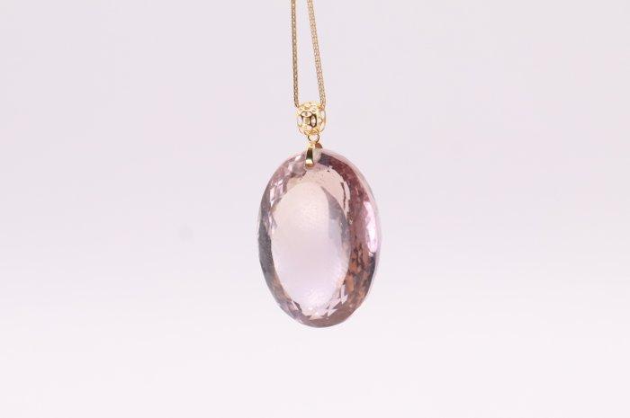 Zonder Minimumprijs - Hanger - 18 karaat Geel goud, Ametrien, Handtassen en Accessoires, Antieke sieraden