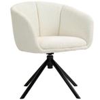 Fauteuil - Comfort Design - Draaibaar - Armleuning - Roomwit, Huis en Inrichting, Fauteuils, Ophalen of Verzenden, Nieuw, Stof