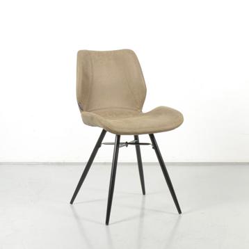 Kantinestoel Åmåle, olijfgroen ecoleder, 4-poot onderstel, Huis en Inrichting, Stoelen, Ophalen of Verzenden, Gebruikt