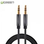 3.5mm male to male Audio Jack cable Silver-Black 3 Meter, Verzenden