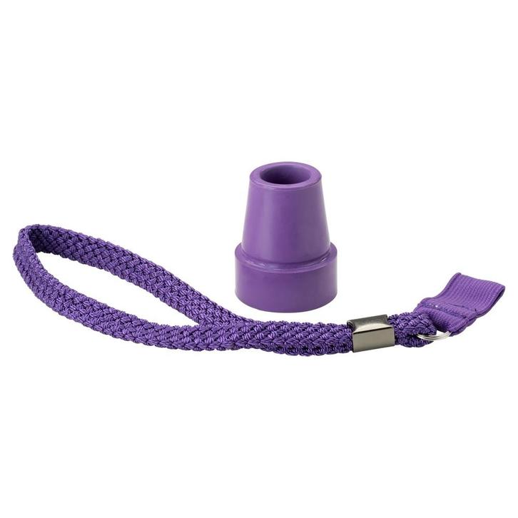 Paarse stokdop met polsbandje voor wandelstok, Diversen, Verpleegmiddelen, Ophalen of Verzenden