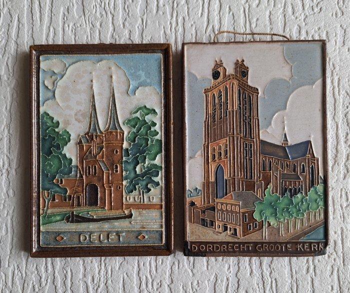Tegel (4) - Kerk - De Porceleyne Fles and Westraven -, Antiek en Kunst, Antiek | Glaswerk en Kristal