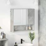 vidaXL Spiegelkast met plank Betongrijs 59 x 17 x 55 cm, Huis en Inrichting, Verzenden, Nieuw
