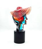 Sculpture, Dama con cappello - 15 cm - Verre