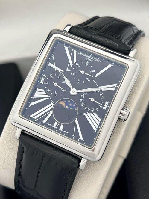 Frédérique Constant - Triple Date Moon Phase Carree -, Handtassen en Accessoires, Horloges | Heren