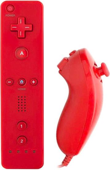Wii Controller / Remote Rood + Nunchuk Rood (Third Party)..., Ophalen of Verzenden