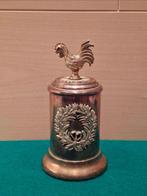 Spaarpot - Messing, blauw staal - Antieke spaarpot Haan