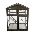 Lendo Online Volière Extérieure 115x58x164 cm Bois Gris, Animaux & Accessoires