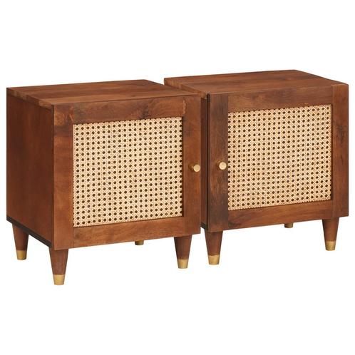 vidaXL Nachttafels 2 pcs 40 x 33,5 x 46 cm, Huis en Inrichting, Slaapkamer | Nachtkastjes, Nieuw, Verzenden