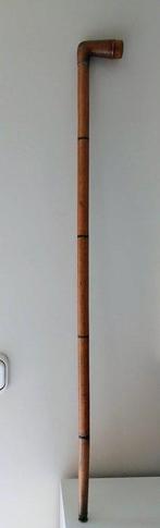 Wandelstok - Hout, metaal, rubber en stof. - Bastón Pipa