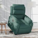 vidaXL Sta-op-stoel elektrisch stof donkergroen, Huis en Inrichting, Fauteuils, Verzenden, Nieuw