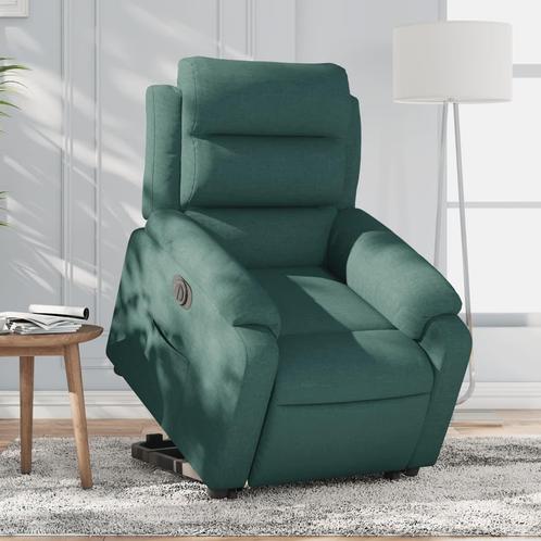 vidaXL Sta-op-stoel elektrisch stof donkergroen, Huis en Inrichting, Fauteuils, Nieuw, Verzenden
